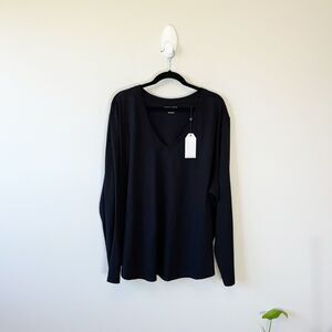 Universal Standard Cotton Modal Long Sleeve T-Shirt V Neck Women’s Size XL NWT’s